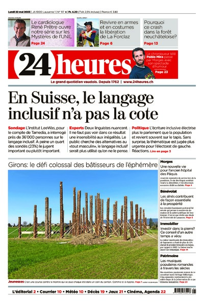 Dernière édition du journal 24 heures