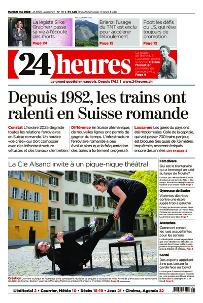 Dernière édition du journal 24 heures