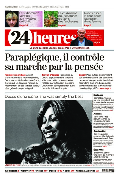 Dernière édition du journal 24 heures