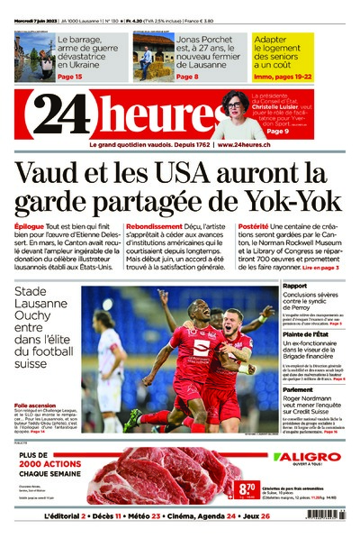 Dernière édition du journal 24 heures