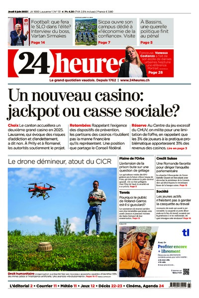 Dernière édition du journal 24 heures