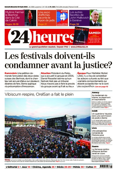 Dernière édition du journal 24 heures