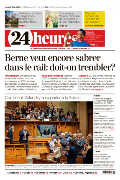 Dernière édition du journal 24 heures