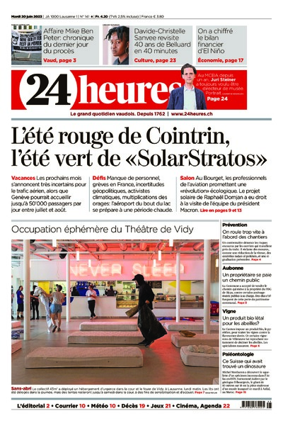 Dernière édition du journal 24 heures