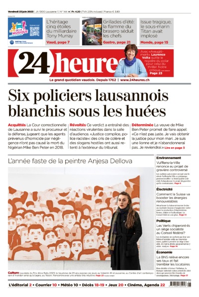 Dernière édition du journal 24 heures