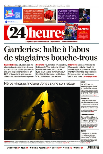 Dernière édition du journal 24 heures