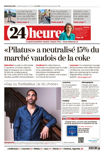 Dernière édition du journal 24 heures