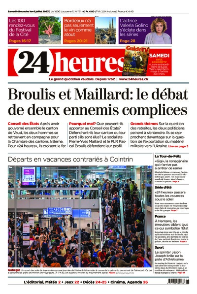 Dernière édition du journal 24 heures