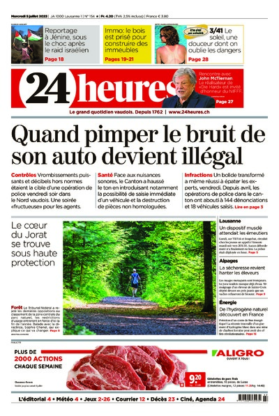 Dernière édition du journal 24 heures
