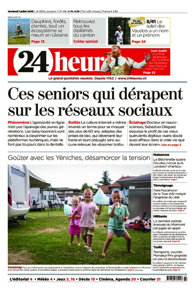 Dernière édition du journal 24 heures