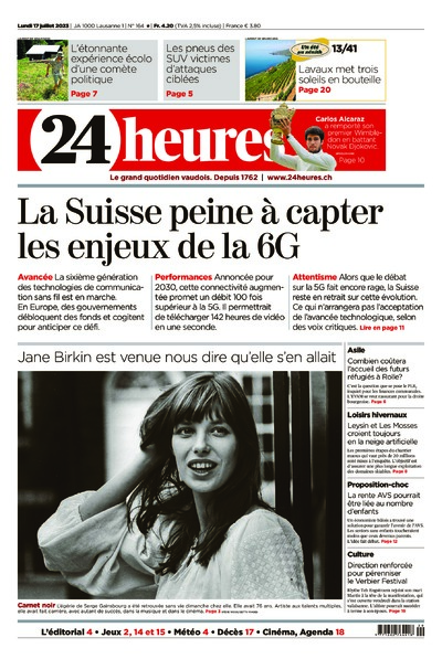 Dernière édition du journal 24 heures