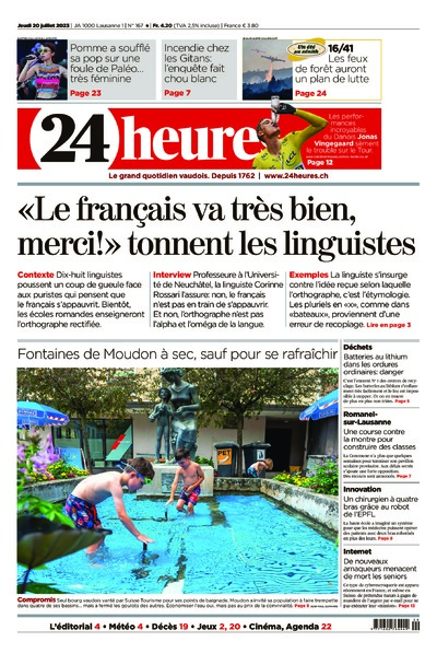 Dernière édition du journal 24 heures