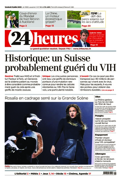 Dernière édition du journal 24 heures