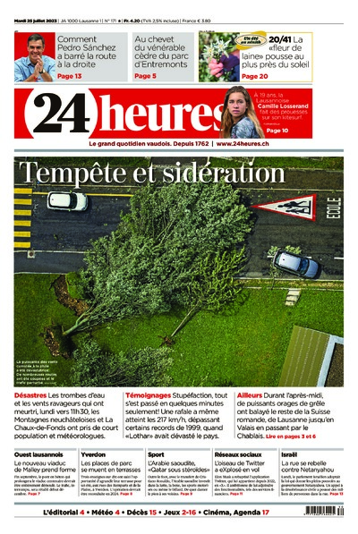 Dernière édition du journal 24 heures