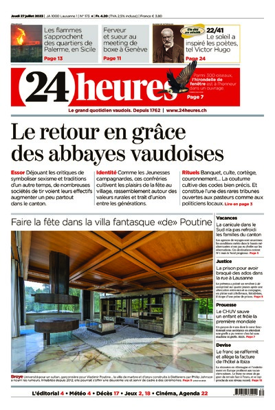Dernière édition du journal 24 heures