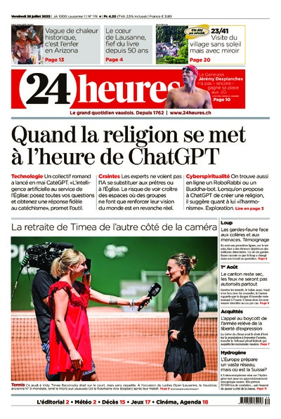 Dernière édition du journal 24 heures