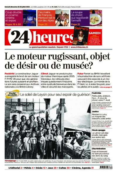 Dernière édition du journal 24 heures