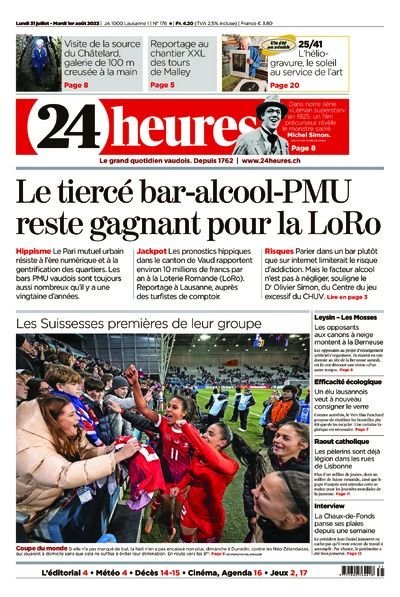 Dernière édition du journal 24 heures