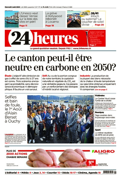 Dernière édition du journal 24 heures
