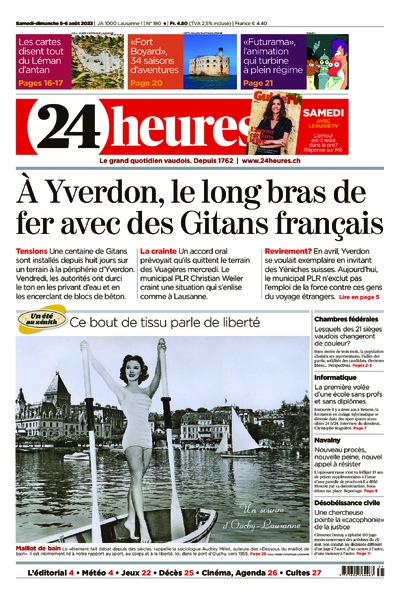 Dernière édition du journal 24 heures