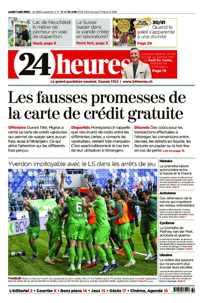 Dernière édition du journal 24 heures