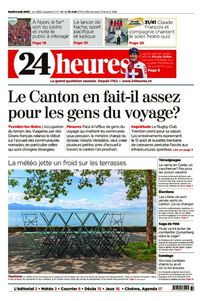 Dernière édition du journal 24 heures