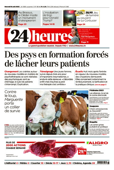Dernière édition du journal 24 heures