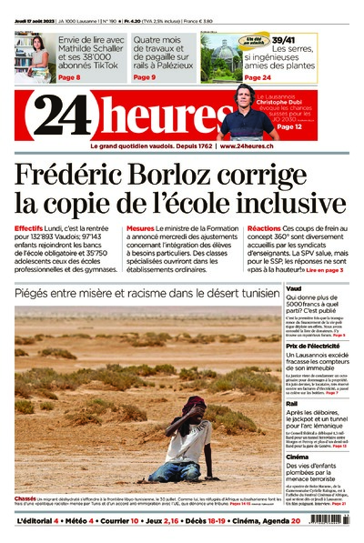 Dernière édition du journal 24 heures