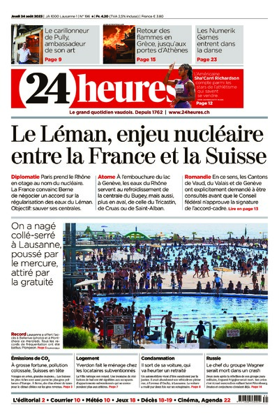Dernière édition du journal 24 heures