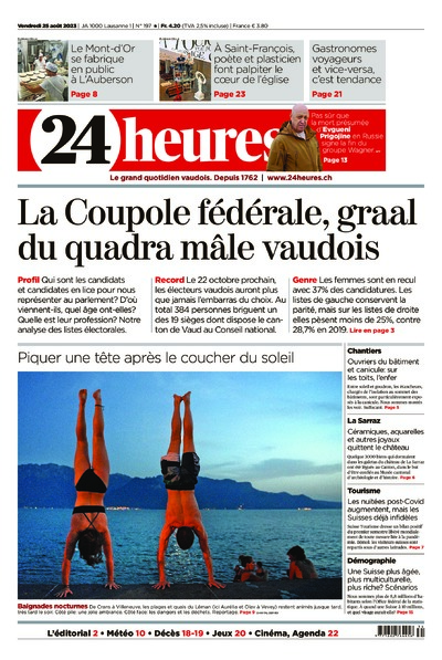 Dernière édition du journal 24 heures