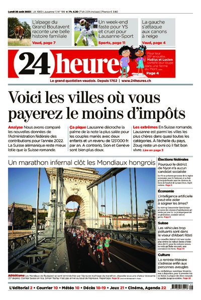 Dernière édition du journal 24 heures