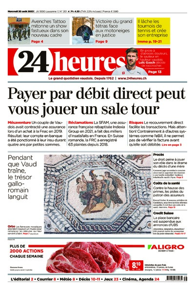 Dernière édition du journal 24 heures