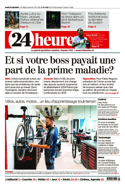 Dernière édition du journal 24 heures