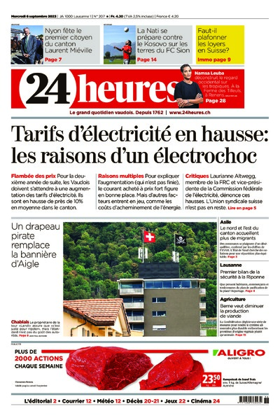 Dernière édition du journal 24 heures