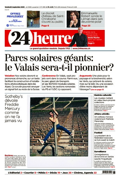 Dernière édition du journal 24 heures