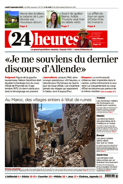Dernière édition du journal 24 heures
