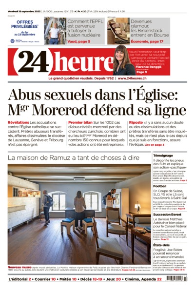 Dernière édition du journal 24 heures