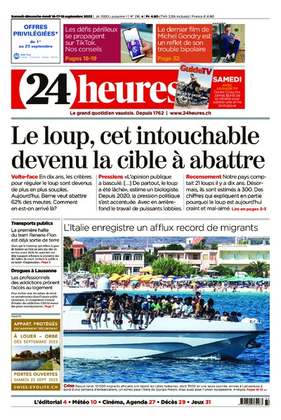 Dernière édition du journal 24 heures