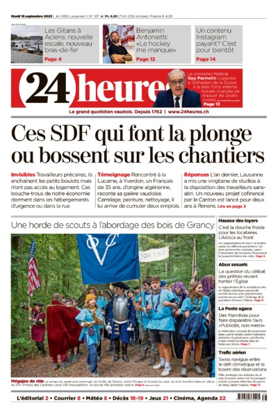 Dernière édition du journal 24 heures