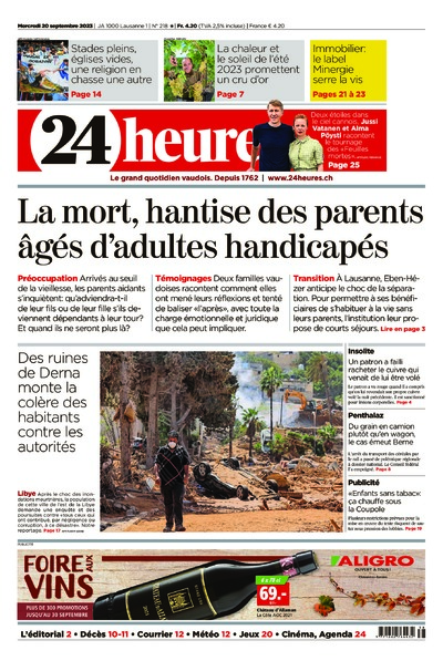Dernière édition du journal 24 heures