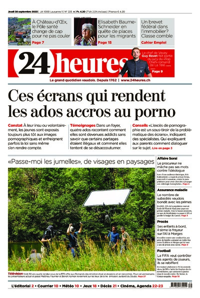 Dernière édition du journal 24 heures
