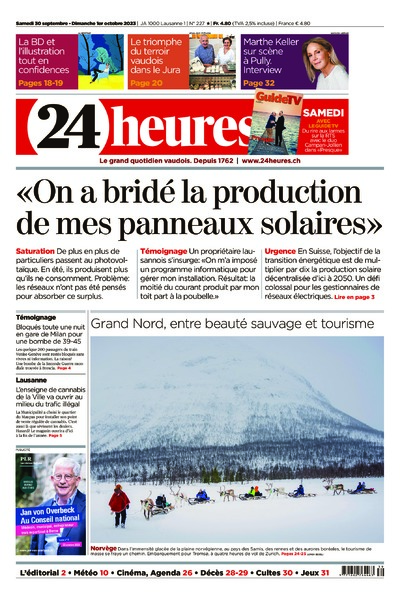 Dernière édition du journal 24 heures