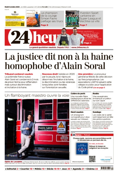 Dernière édition du journal 24 heures