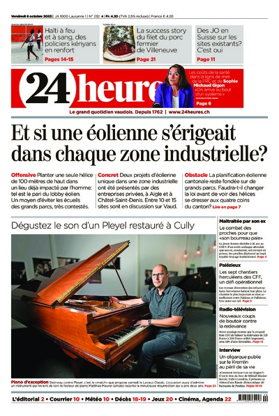 Dernière édition du journal 24 heures