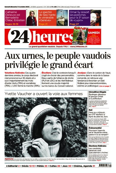Dernière édition du journal 24 heures