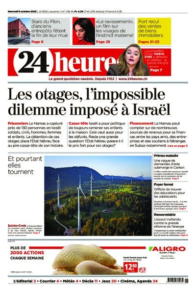 Dernière édition du journal 24 heures