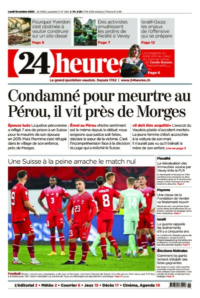Dernière édition du journal 24 heures