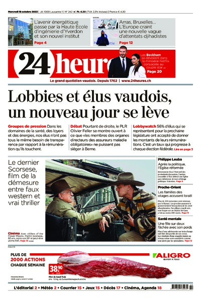 Dernière édition du journal 24 heures