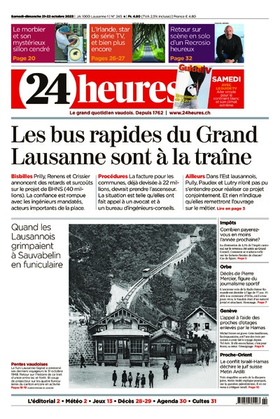 Dernière édition du journal 24 heures