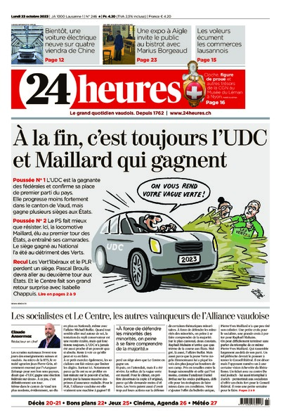 Dernière édition du journal 24 heures